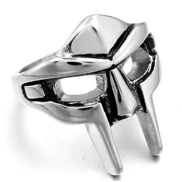 Vintage Goth Mf Doom Mask Adjustable Joint Ring For Men Gladiator Punk Egyptian - Picture 2 of 9